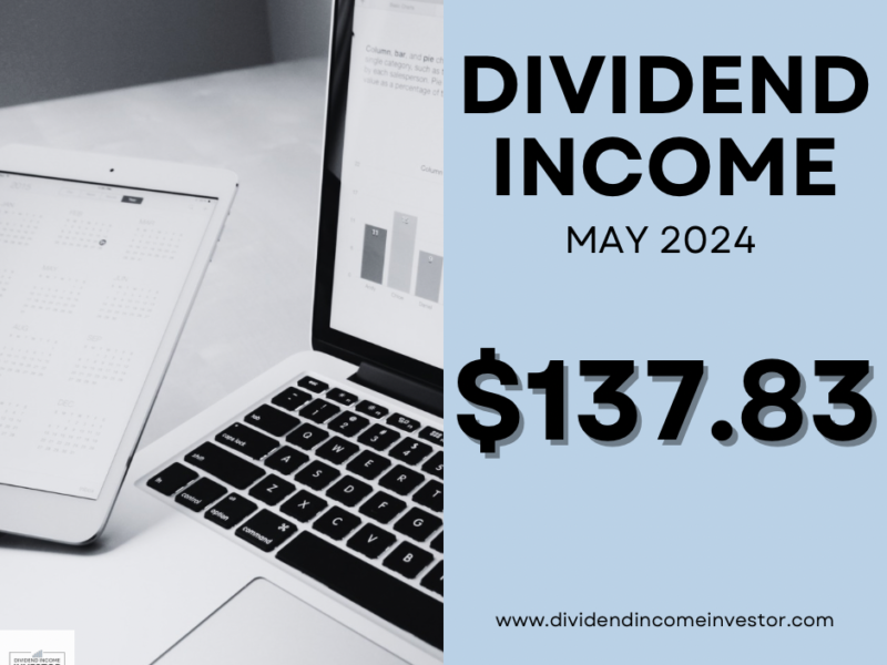 Dividend Income May 2024 — Dividend Income Investor Reports Solid Results; $137.83 (37% YOY Dividend Growth)