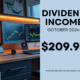 October 2024 Dividend Income Report: Dividend Income Investor Reports Record-Breaking Income And Achieves A New Milestone; $209.94 (44% YOY Increase) 